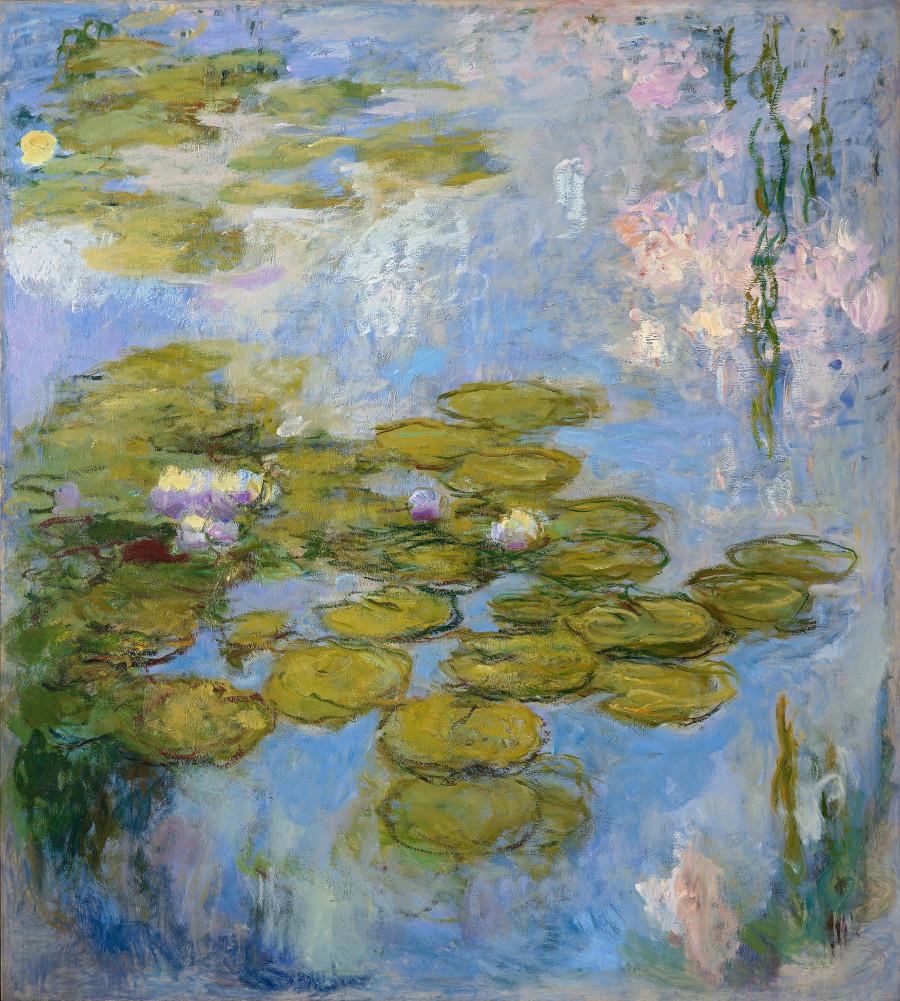 Claude Monet, Nymphéas, 1916 – 1919. Oil on canvas, 200 × 180 cm. Fondation Beyeler, Riehen/Basel, Beyeler Collection Photo: Robert Bayer