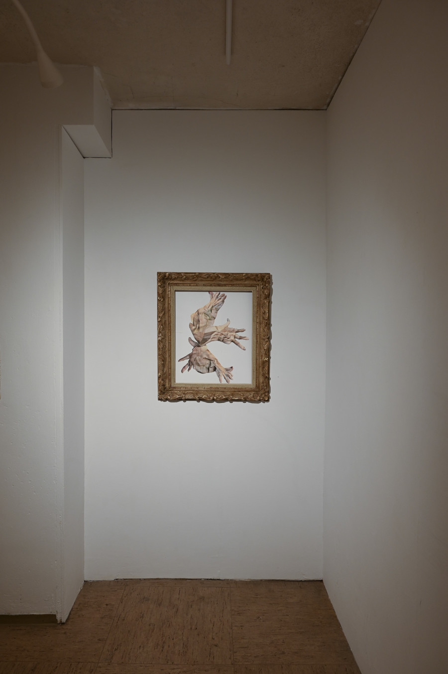 Protoplast, "as adjunct off hands" (installation view), no date, Protoplast at Kaiserwache, Freiburg im Breisgau, 2026. Images courtesy of the artist and Kaiserwache. Photo: Stefan Lux.