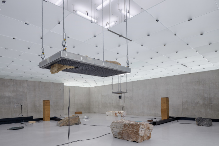 Tarek Atoui, Waters’ Witness, 2020–2023, Installation view second floor Kunsthaus Bregenz, 2024. Photo: Markus Tretter. Courtesy of the artist. © Tarek Atoui, Kunsthaus Bregenz