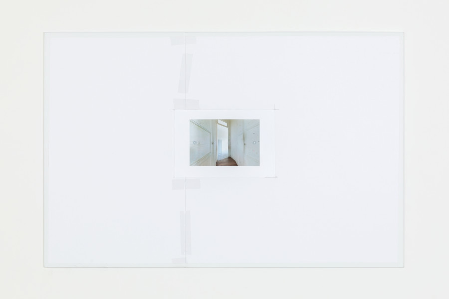 Gilles Jacot, Total excel, 2025, alu dibond advertising board, inkjet print on photopaper, paper, tape, 33 x 50 x 0.5cm