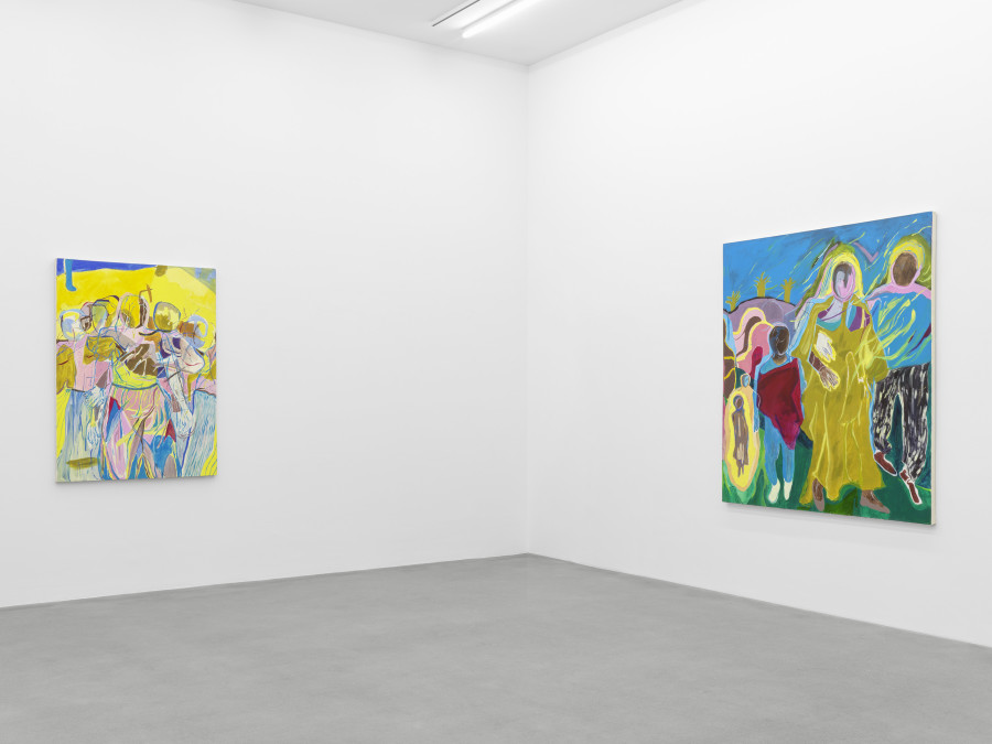 Installation view, Chemu Ng'ok, Echoes, Galerie Eva Presenhuber, Waldmannstrasse, Zurich, 2024 © Chemu Ng'ok. Courtesy the artist and Galerie Eva Presenhuber, Zurich / Vienna. Photo: Stefan Altenburger Photography, Zürich