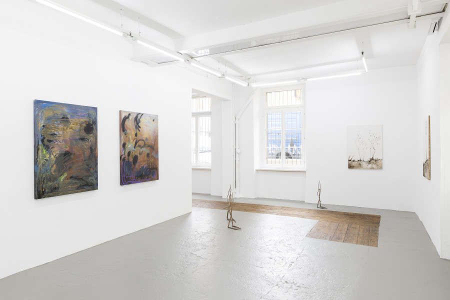 Installation view, Elements of Time, Maya Hottarek, Barbara Davi, Michele Gabriele & Krištof Kintera, KALI Gallery, 2024.