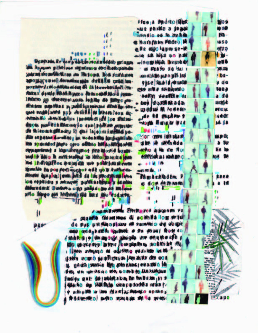 Pepe Gaitán, sans titre, c. 2000 Ballpoint pen, ink, collage, photocopy on paper, 28 × 21.5 cm Courtesy christian berst | art brut, Paris