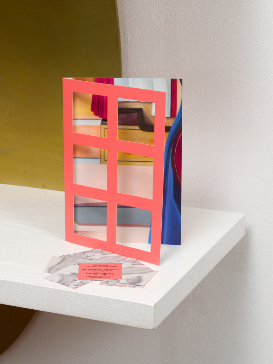 Communication graphique par Fanette Mellier de l’exposition « Chambre à deux lits » d’Hippolyte Hentgen à la Villa du Parc - centre d’art contemporain - Aurélien Mole, 2025.