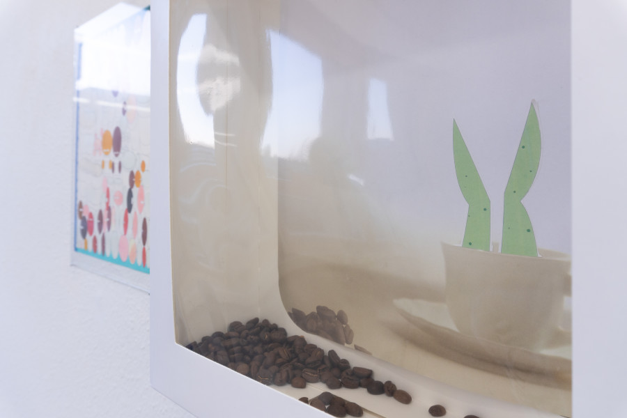 Exhibition view, Mix, Saehan Parc and Thilda Bourqui, Halmet, Zürich, 2026. Photo credit: WALENTINA