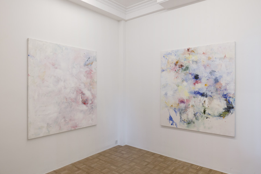 Installation view, Heike-Karin Föll, over-painting, Weiss Falk, 2023. Courtesy: Weiss Falk and the Artist. Photo: Gina Folly