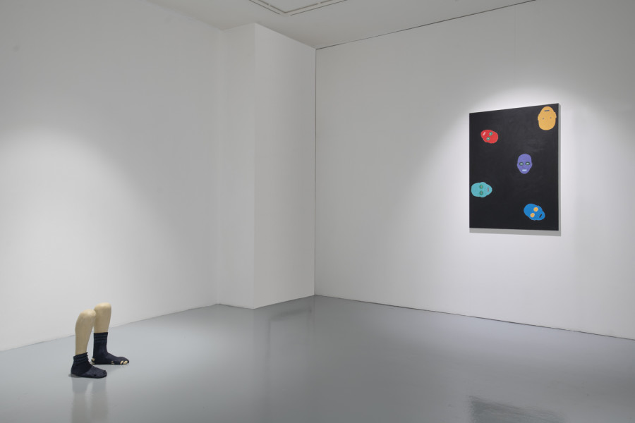 Exhibition view, Valentin Carron, Ovals In The Dark, Wilde Geneva, 2022.