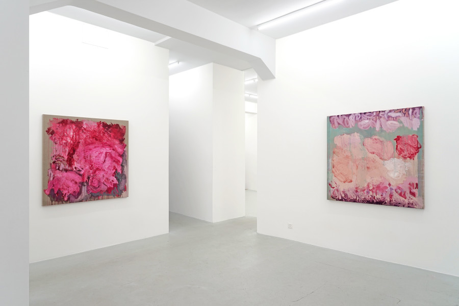 Exhibition view, Eleni Gkinosati, New Paintings, Lullin + Ferrari, 2024.