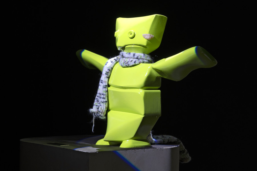 Fritz & Virginie Sistek, Priscilla Predator: geboren, leben, sterben, 2025, an automated theater play, 32 minutes, For, Basel. Photography: Gina Folly. Copyright and courtesy of the artists and For, Basel