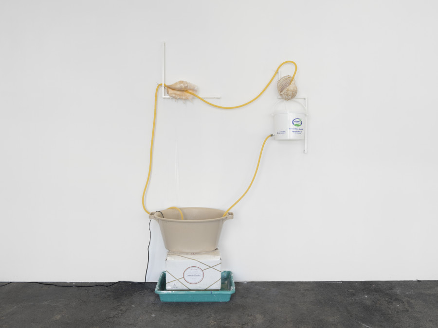 Installation view, Vanessa Safavi, WAVES IN THE CLOSET, Tunnel Tunnel, Lausanne, 2025. Photo credit: Julien Gremaud