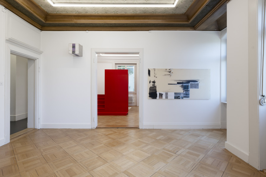 Installation view, Rafal Skoczek, Driftworks, Galerie Oskar Weiss, Zürich, 2025. Photo credit: Gina Folly