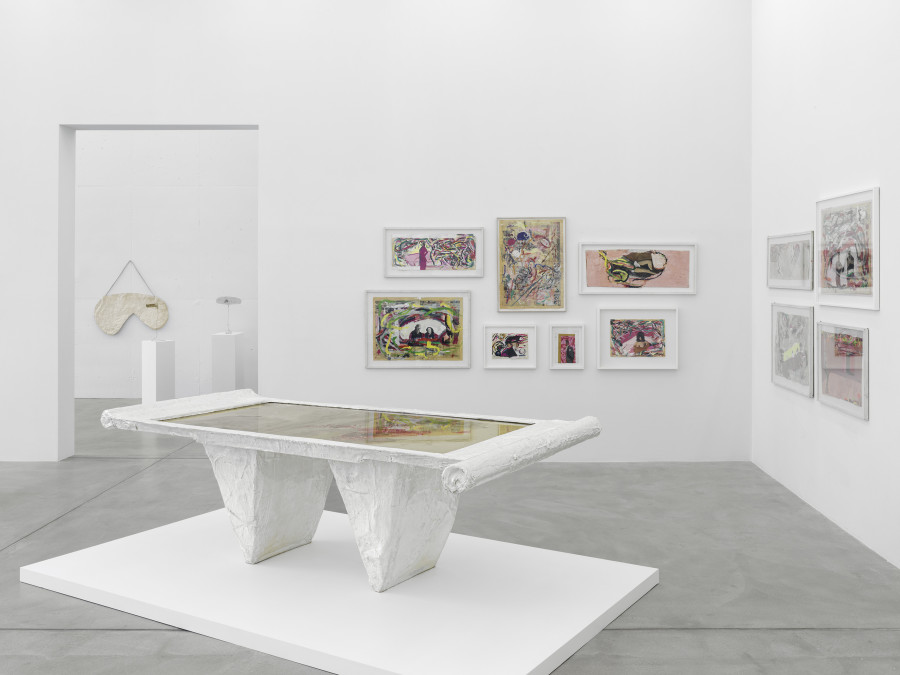 Installation view, Franz West, Die frühen Werke / Early Works, Galerie Eva Presenhuber, Maag Areal, Zurich, 2025. © Archiv Franz West © Estate Franz West. Courtesy the artist and Galerie Eva Presenhuber, Zurich / Vienna. Photo: Stefan Altenburger Photography, Zürich