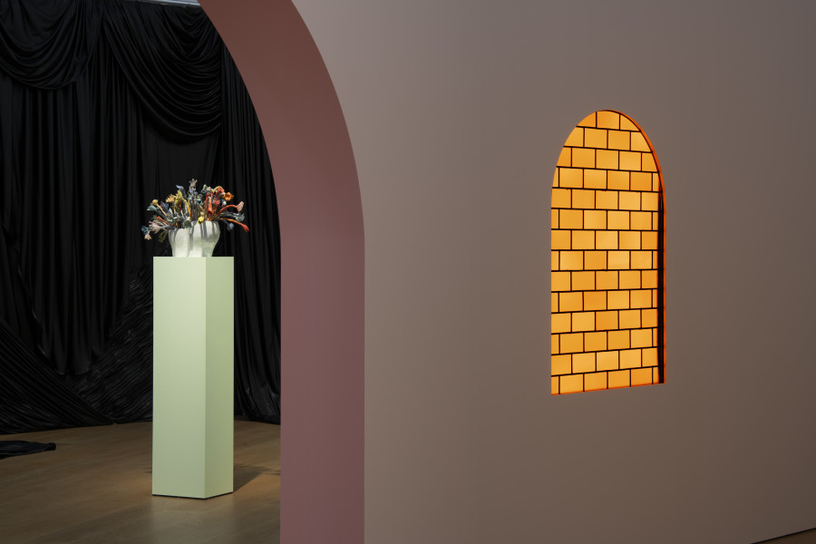Vue d’exposition Jardin d’Hiver #3. DECORAMA, Musée cantonal des Beaux-Arts de Lausanne, 2025. Photo : MCBA/Karim Kal