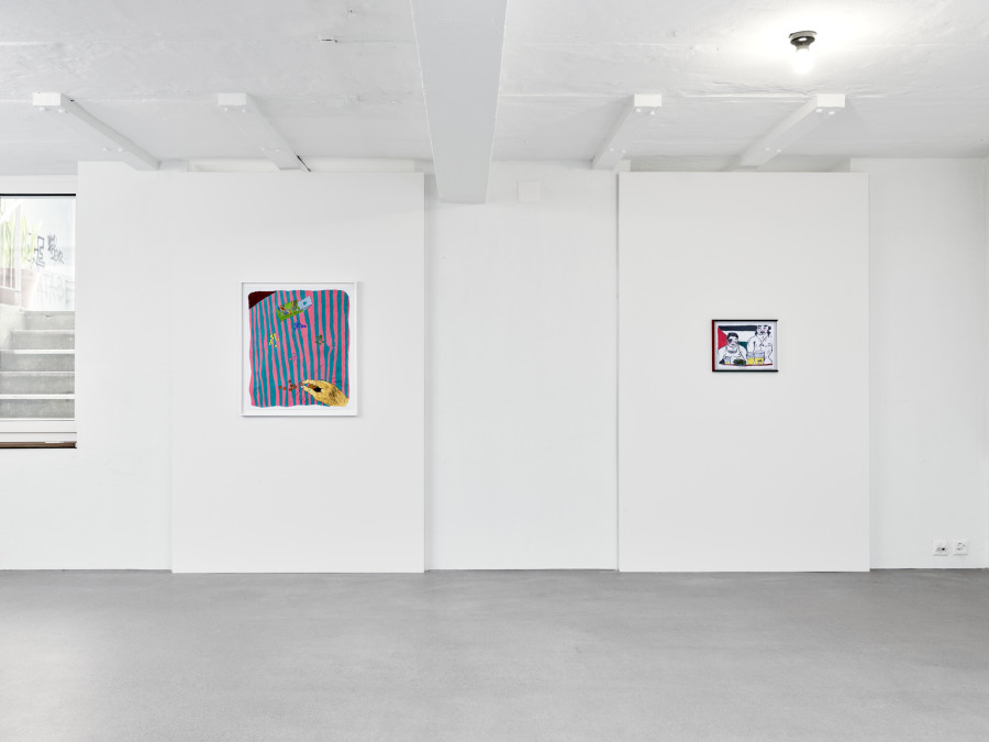 Exhibition view, Soufiane Ababri, if I had to put a title here it would be my epitaph, flatmarkus, Zürich, 2025. Photo credit: Felix Jungo. Courtesy of the artist, Dittrich-Schlechtriem and flatmarkus