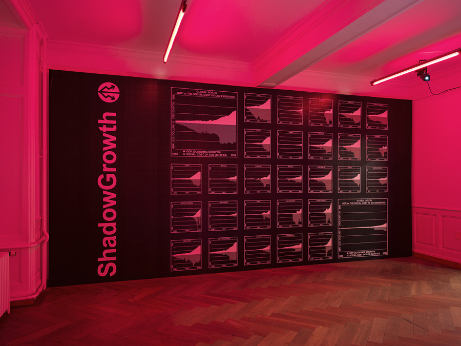 DISNOVATION.ORG, The Long Shadow of the Up Arrow. Post Growth prototypes, Exhibition views Kunsthaus Langenthal, 2023, Photo: Cedric Mussano, Courtesy of the artists