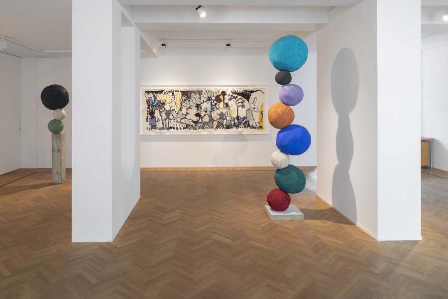 Installation shots of "After the storm" with works by Idris Khan and Annie Morris exhibited at Galerie Fabian Lang, Zurich, (9 June 2023 - 29 July 2023). Credit: Courtesy of artists and Galerie Fabian Lang. Copyright: © Fabian Lang