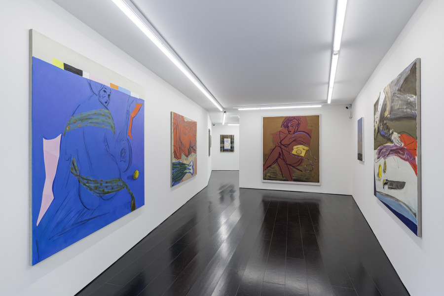 Installation view, Ella Kruglyanskaya, Backgrounds, Contemporary Fine Arts CFA, Basel, 2025. Courtesy Contemporary Fine Arts. Photo credit: Gina Folly