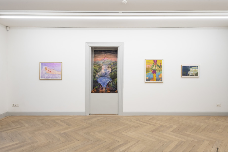 Installation view, Andriu Deplazes, Nasse Augen, Galerie Peter Kilchmann, 2025.