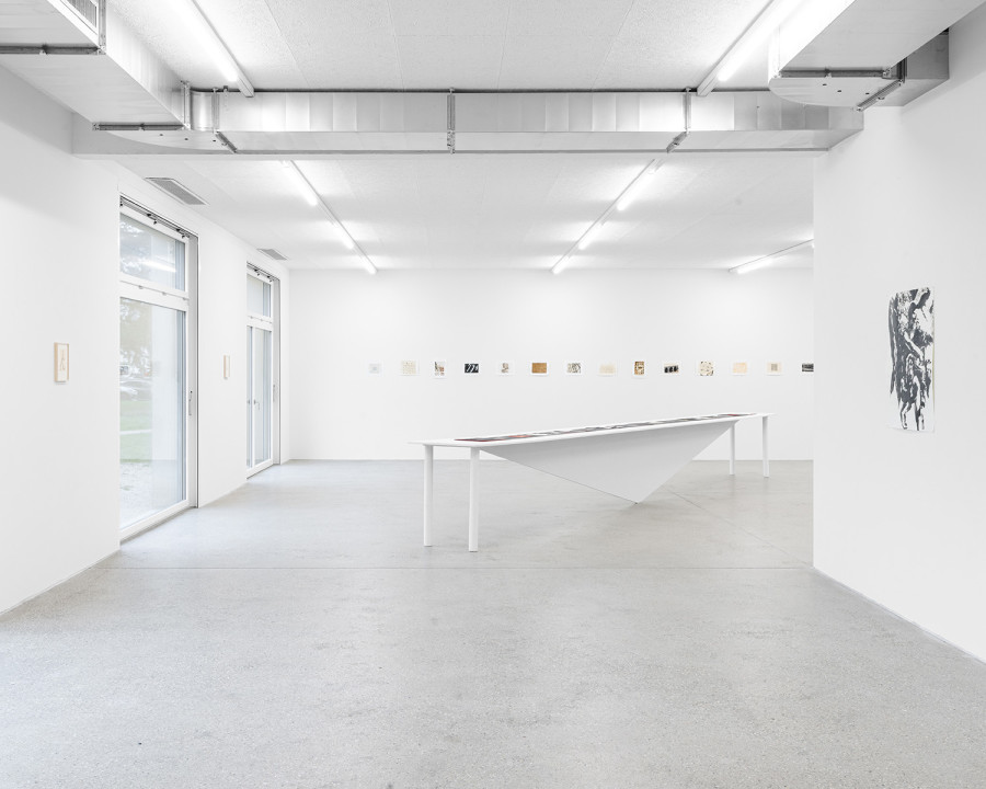 Exhibition’s view « Sur un fil », Andrée Cauderay Vuilleumier, CALM – Centre d’Art La Meute, Lausanne, Switzerland, 2026 / Photo: Théo Dufloo / Courtesy of the artist.