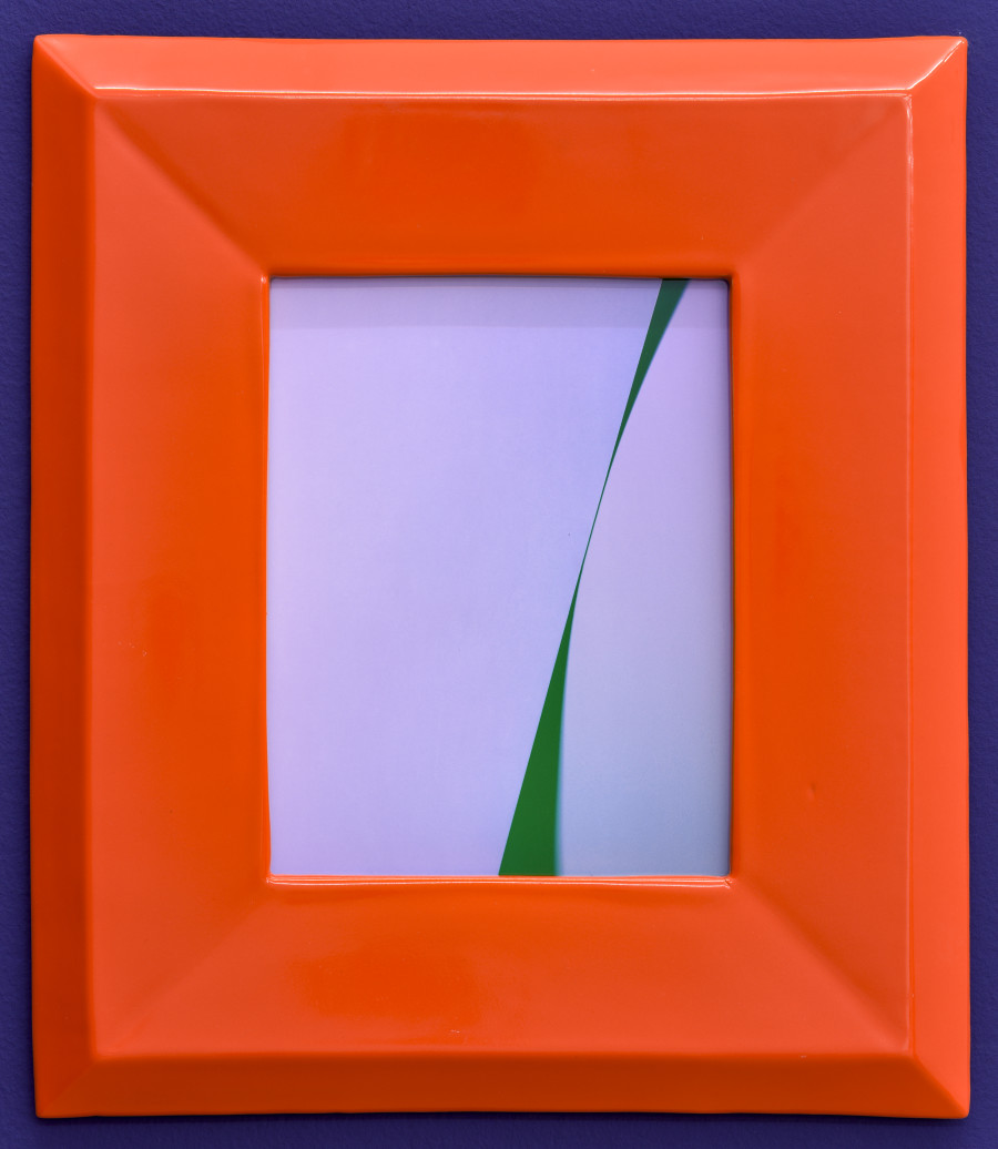Shirana Shahbazi Untitled, 2020. C-print on aluminium, in hand made ceramic frame. Unique 23.5 x 18.5 cm (9 1/4 x 7 1/4 in.), 43.5 x 38 cm (17 1/8 x 15 in.), framed. SHAHB24602. Galerie Peter Kilchmann, 2020.