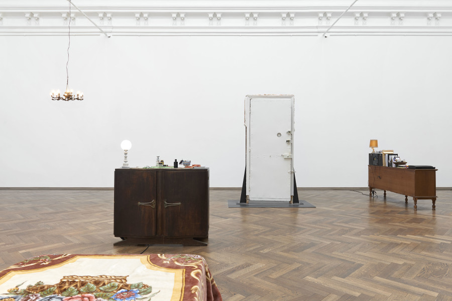 Installation view, Lydia Ourahmane, Barzakh, Kunsthalle Basel, 2021. Photo: Philipp Hänger / Kunsthalle Basel