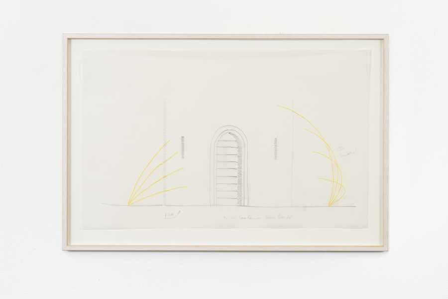 Max Neuhaus – Untitled, 1983; Drawing Study 1; A Bell for Sankt Cäcilien. Sound Work Location: St. Cäcilien, Cologne