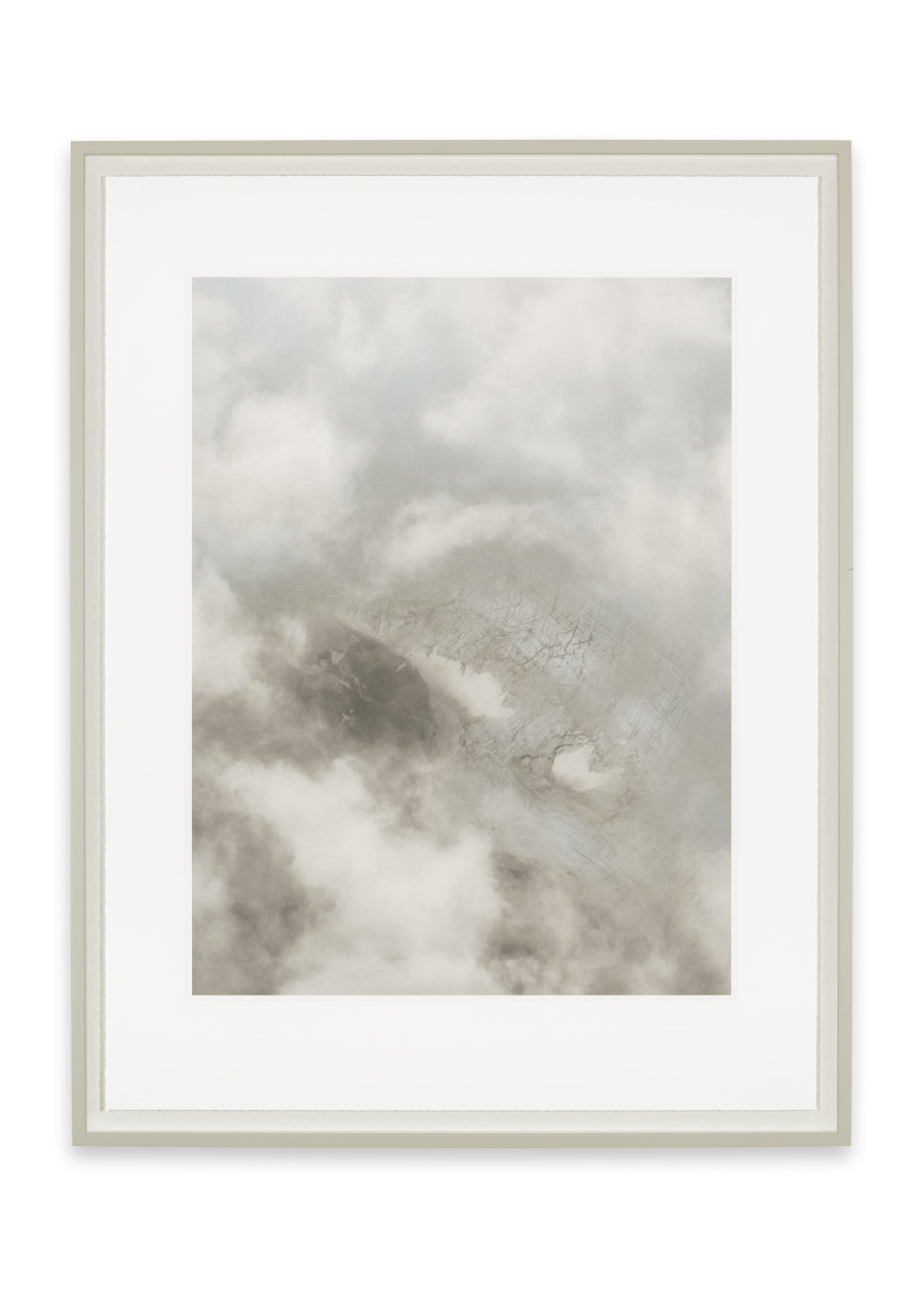 Julian Charrière, Limen 22.21° - WSW, Three-color photogravure printed with glacial rock specimen, 107 x 83 x 4.2 cm (framed)