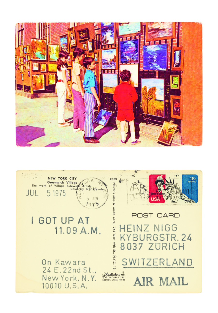 On Kawara, 1 GOT UP, 1975, Kunstmuseum St.Galien, © One Million Years Foundation
