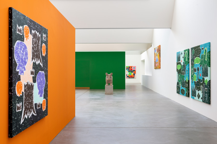 Exhibition view, Olaf Breuning, TWO LAKES, von Bartha, 2022.