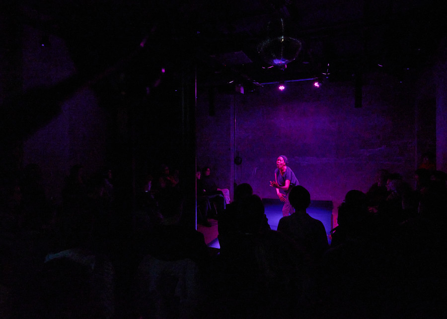 Elaine Mitchener, “The Body Is The Score – 1. Betty,” invited by OOR Saloon, performance as part of the exhi- bition “Suzanne Perrottet. After Dada, After Dance,” Cabaret Voltaire, January 18, 2026. Photo: Johanna Bommer. Courtesy: Suzanne Perrottet, Walter Schwabe / Fotostiftung Schweiz, Luise Schwabe / ProLitteris, Niklaus Stauss, Johann Adam Meisenbach, Tarren Johnson & Joel Cocks, Elaine Mitchener, New Kyd, Thibault Lac.