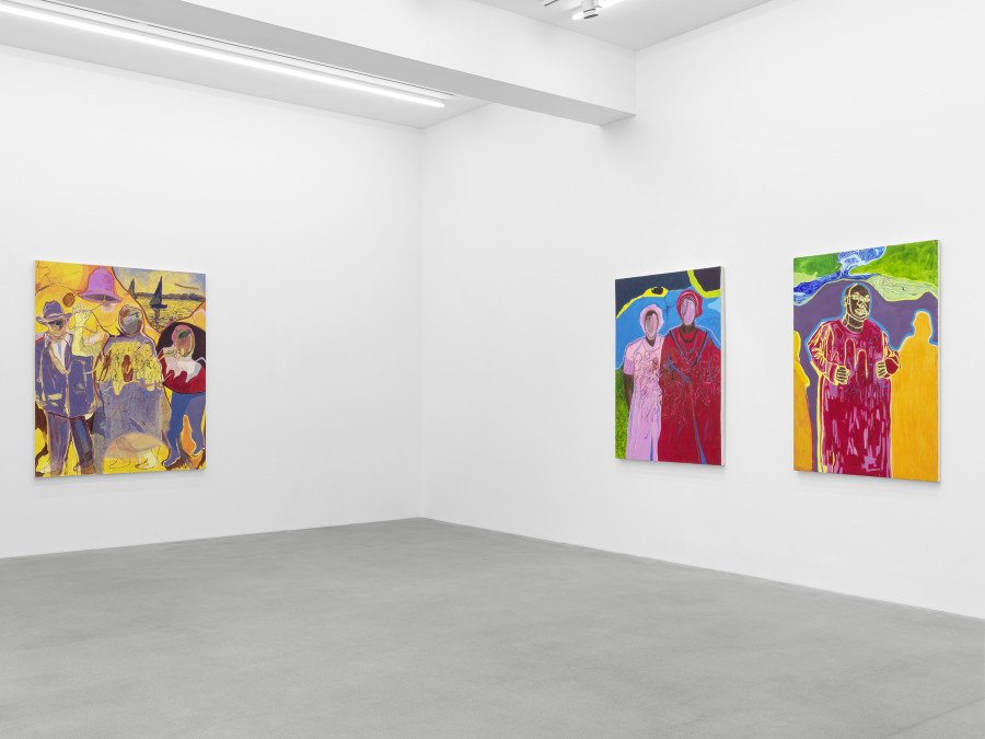 Installation view, Chemu Ng'ok, Echoes, Galerie Eva Presenhuber, Waldmannstrasse, Zurich, 2024 © Chemu Ng'ok. Courtesy the artist and Galerie Eva Presenhuber, Zurich / Vienna. Photo: Stefan Altenburger Photography, Zürich