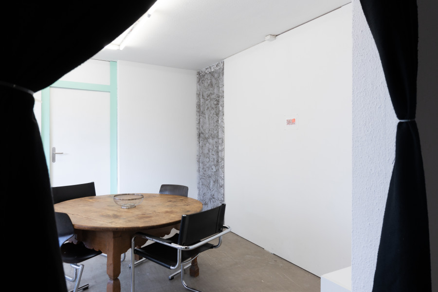 Exhibition view, Mix, Saehan Parc and Thilda Bourqui, Halmet, Zürich, 2026. Photo credit: WALENTINA