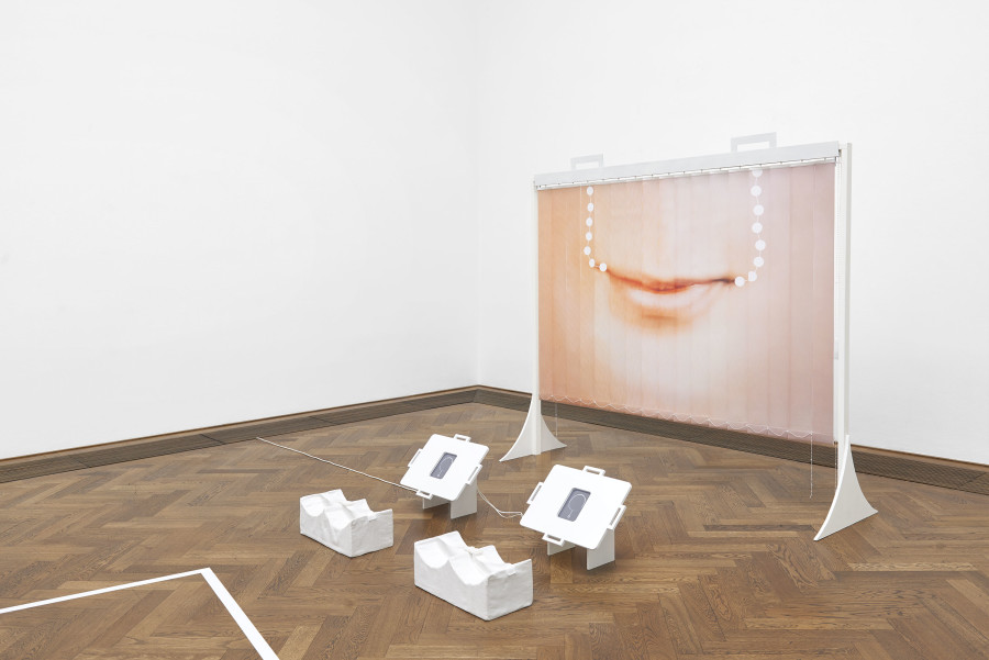 Installation view, Situation 1 und andere, Kunsthalle Basel, 2020, view on Karla Zipfel, Converting Solutions, 2020. Photo: Philipp Hänger / Kunsthalle Basel