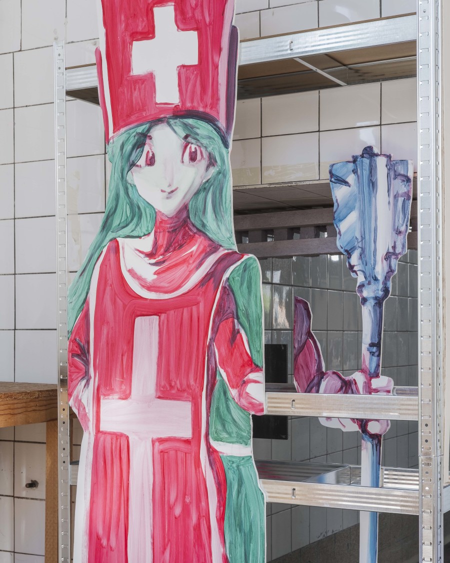 Simone Nicola Filippo, Priestess, exhibition view, 2025, QG Quarier Général de la Chaux-de- Fonds, Switzerland. Photography: Max Gigon Adatte. Courtesy : All images copyright and courtesy of the artist and QG Quartier Général.