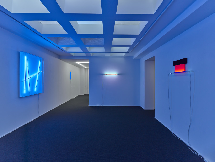Installation view, Christian Herdeg, New Works, galerie lange + pult, 2024. photo credit: Felix Jungo