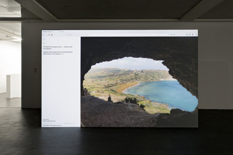 Stefan Karrer, Calypso Cave, 2020. Courtesy the artist. Installation view Kunsthaus Baselland 2020. Photo: Gina Folly