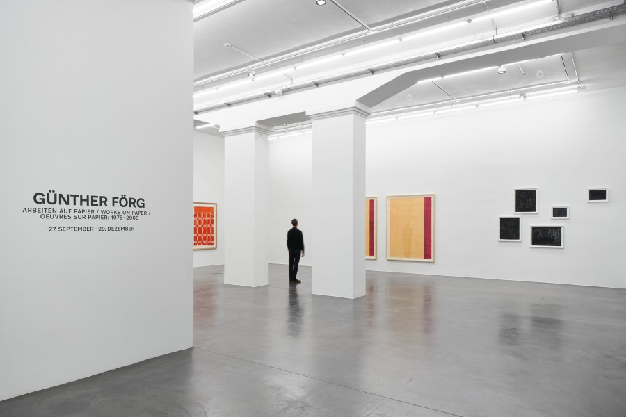 Installation view, ‘Günther Förg. Arbeiten auf Papier / Works on Paper / Oeuvres sur Papier: 1975 – 2009’ at Hauser & Wirth Zurich, Limmatstrasse, 27 September – 20 December 2024 © Estate Günther Förg, Suisse / 2024, ProLitteris, Zurich. Courtesy Estate Günther Förg and Hauser & Wirth. Photo: Jon Etter