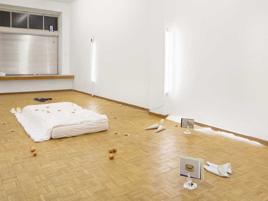 Installation view, Céline Mathieu, Economy of Means, Sentiment, 2022-2023. Photo credit: Philipp Rupp/Julien Gremaud. Courtesy of the artist and Sentiment