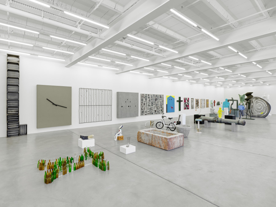 Installation view, Valentin Carron, The Slope (Works 2005–2026), Galerie Eva Presenhuber, Maag Areal, Zurich, 2026. © Valentin Carron. Courtesy the artist and Galerie Eva Presenhuber, Zurich / Vienna. Photo: Stefan Altenburger Photography, Zürich