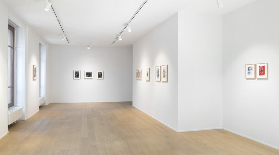 Exhibition view, Ernest Pignon-Ernest, Présences, Wilde, Geneva, 2026. Courtesy Ernest Pignon-Ernest and Wilde