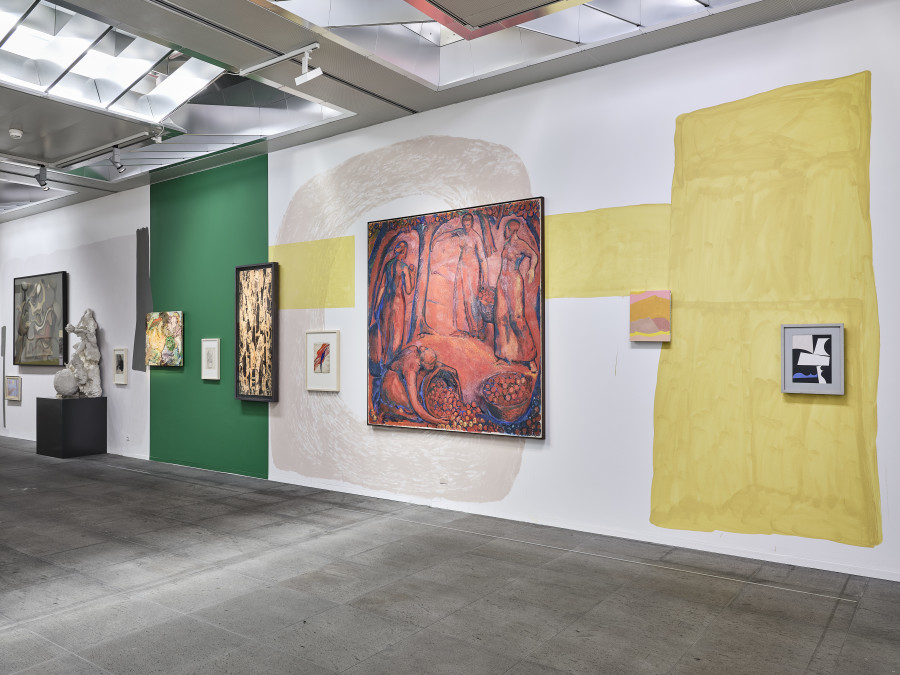 Installation view Amy Sillman. Oh, Clock!, Kunstmuseum Bern, 2024, photo: Rolf Siegenthaler, © Kunstmuseum Bern