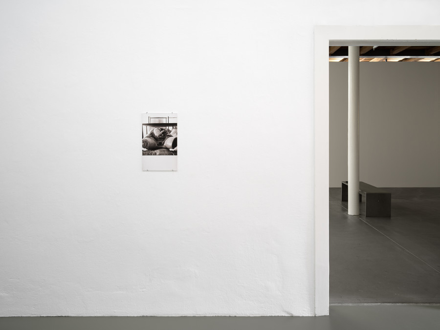 Cora Poncgarcz, Untitled (Wax model of a pregnant woman’s abdomen) (c. 1974), installation view, Passages, Kunsthalle Friart Fribourg, 2026. Photo: Cedric Mussano