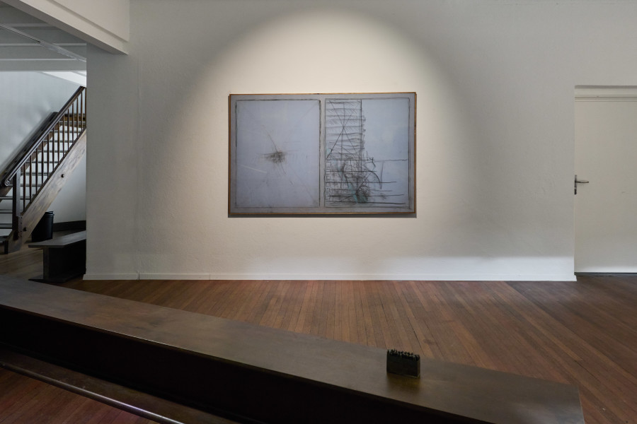 Exhibition views, Marie Matusz: Shift, Blue Velvet, Zurich, Switzerland, 2025. Photo Flavio Karrer.