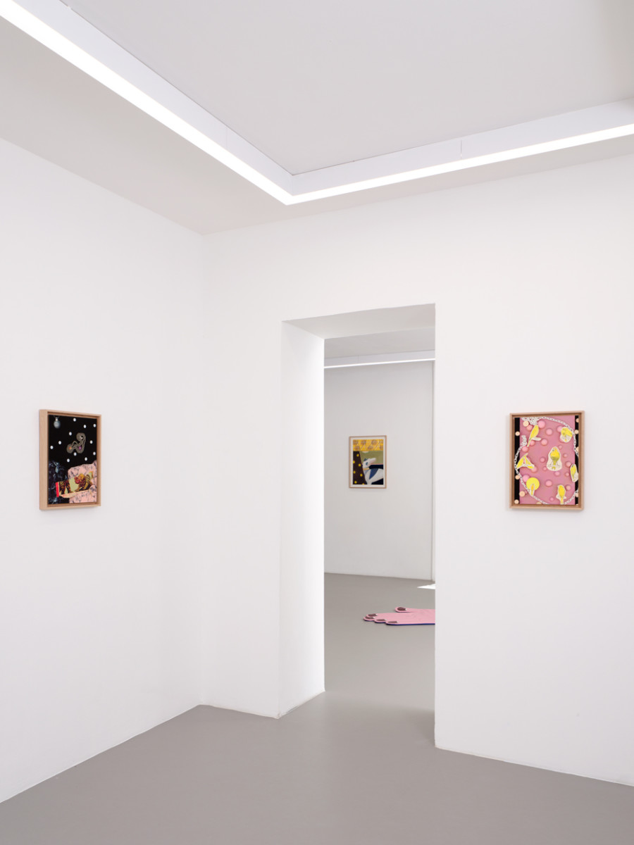 Hippolyte Hentgen, vue de l’exposition « Chambre à deux lits » à la Villa du Parc - centre d’art contemporain - Aurélien Mole, 2025