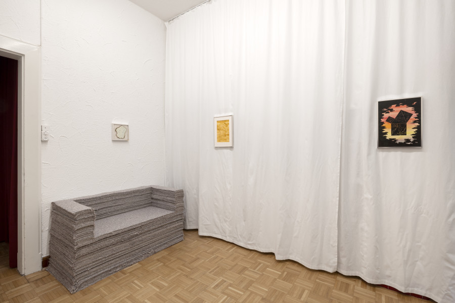 Exhibition view, Daniele Milvio, Daniele Milvio, Galerie Oskar Weiss, Zürich, 2026, Photo credit: Gina Folly