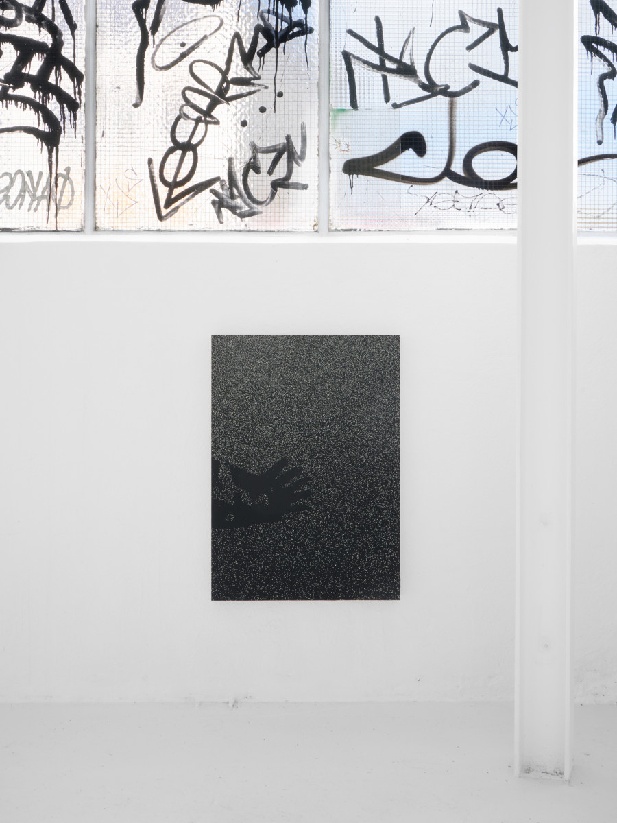 Exhibition view, Eliot Möwes, SLIME FACTORY, KISSED THEN BURNED, Geneva, 2026. Photo credit: Johanna Bommer