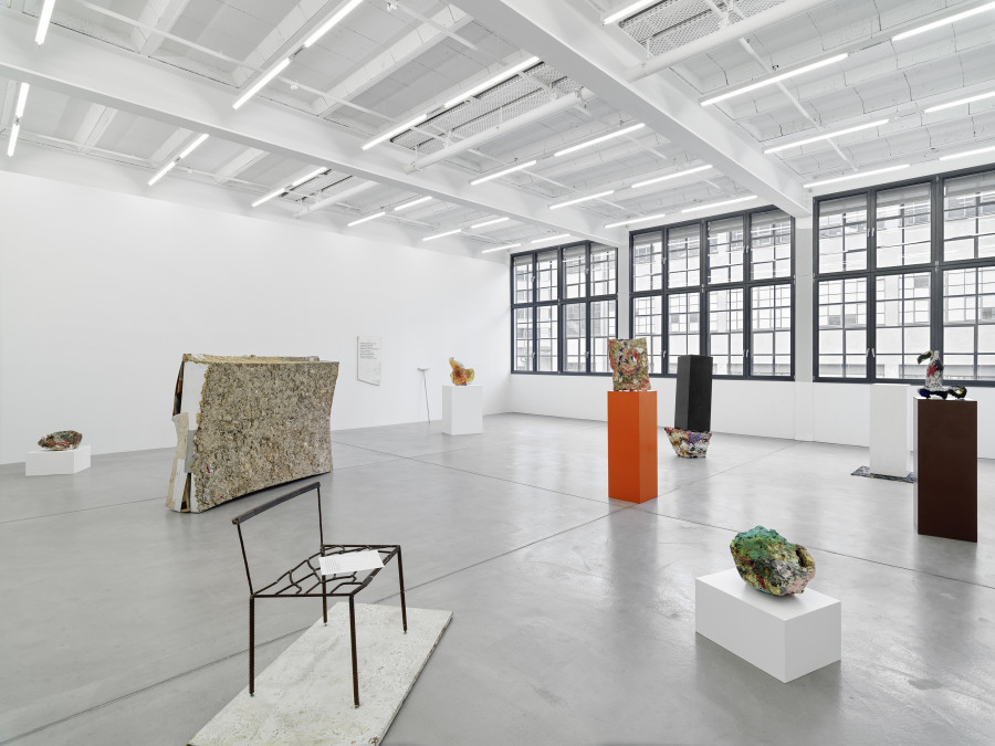 Installation view, Franz West, Die frühen Werke / Early Works, Galerie Eva Presenhuber, Maag Areal, Zurich, 2025. © Archiv Franz West © Estate Franz West. Courtesy the artist and Galerie Eva Presenhuber, Zurich / Vienna. Photo: Stefan Altenburger Photography, Zürich