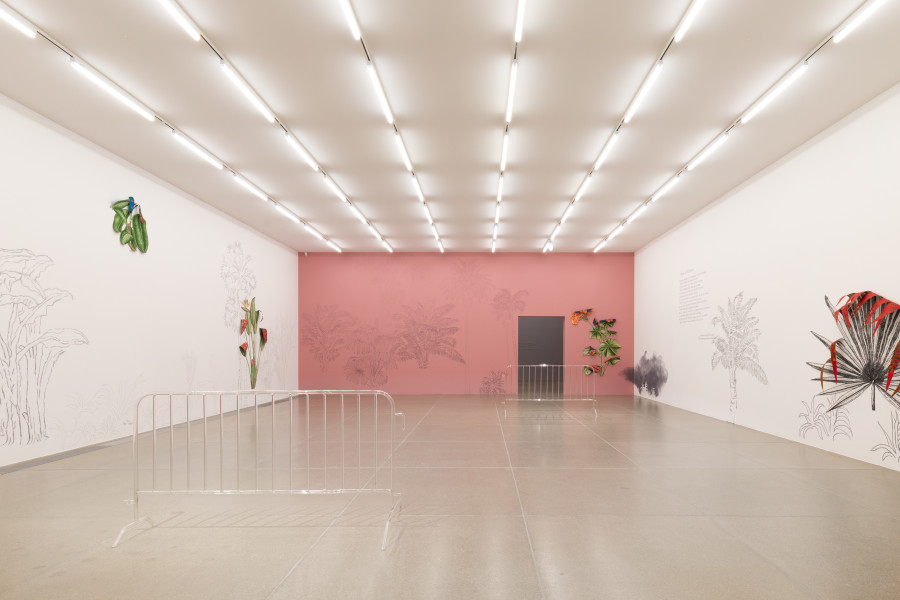 Installationsansicht Ishita Chakraborty, Manor Kunstpreis 2024, 24.5. –24.8.2025, Aargauer Kunsthaus. Ishita Chakraborty, Beetween the Land and Sea I + II, 2025, O bastante!, 2025. © Ishita Chakraborty. Foto: Luca Klett, Zürich