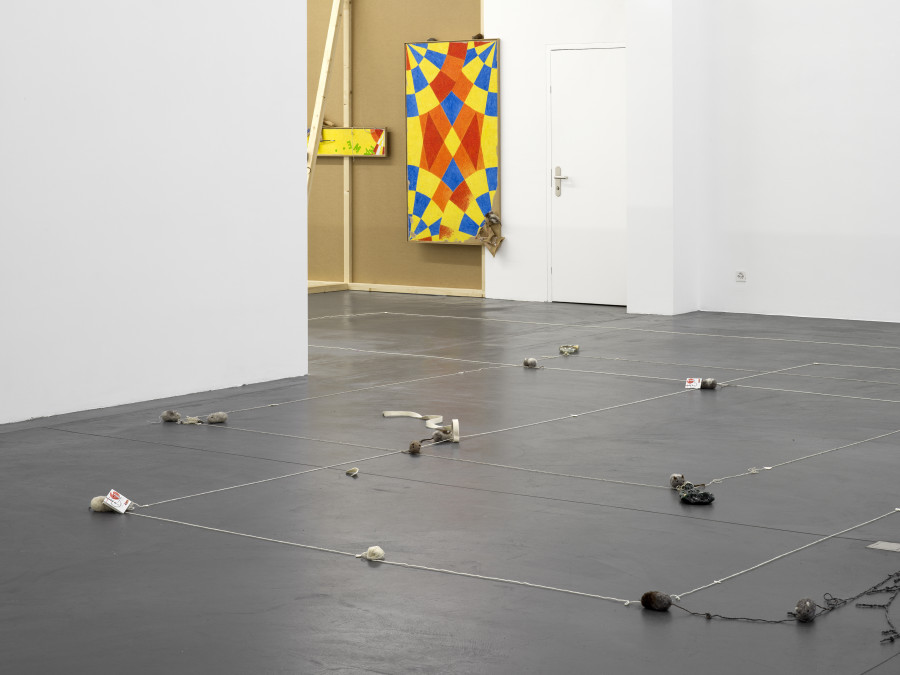 Installation view, Min Yoon, Perspectives + ing, Galerie Francesca Pia, Zurich, 2024. Photo: Cedric Mussano