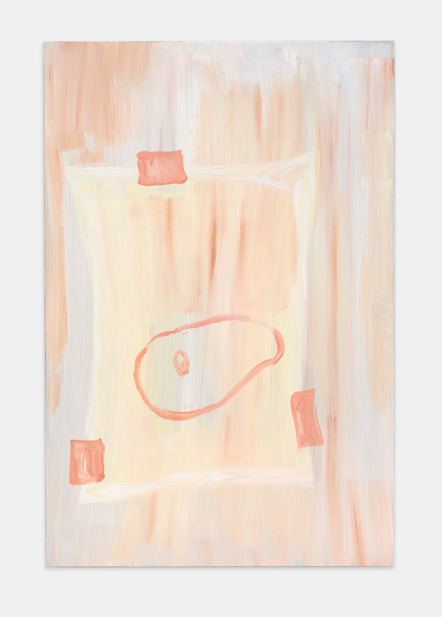 Maximiliane Baumgartner, Pinsel Portrait – Gusto oder zwischen roten Städten VII, 2018, Enamel on Alu Dibond / Photo: CE / Courtesy: the Artist and Kirchgasse Gallery